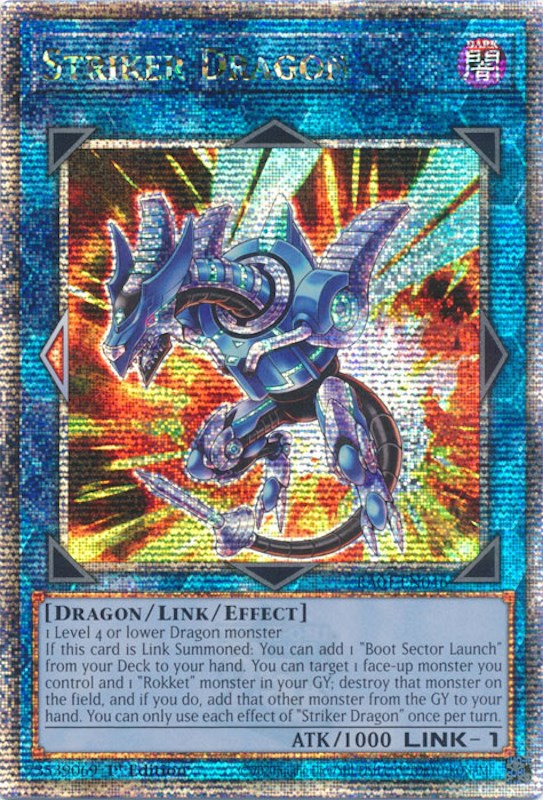 Striker Dragon [RA01-EN046] Quarter Century Secret Rare | Exor Games New Glasgow