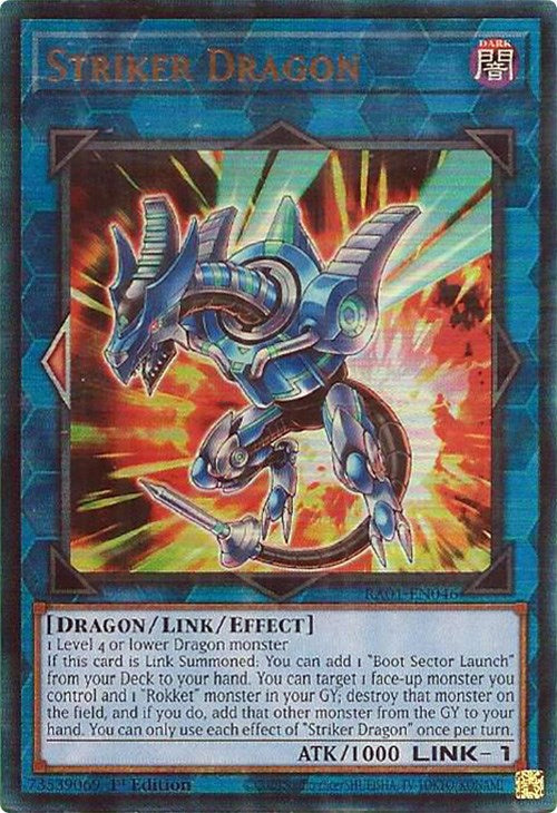 Striker Dragon [RA01-EN046] Prismatic Ultimate Rare | Exor Games New Glasgow