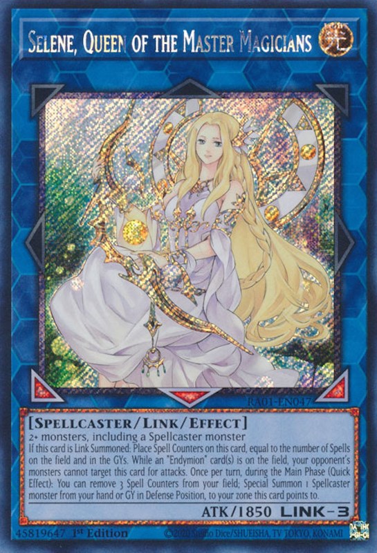 Selene, Queen of the Master Magicians [RA01-EN047] Platinum Secret Rare | Exor Games New Glasgow