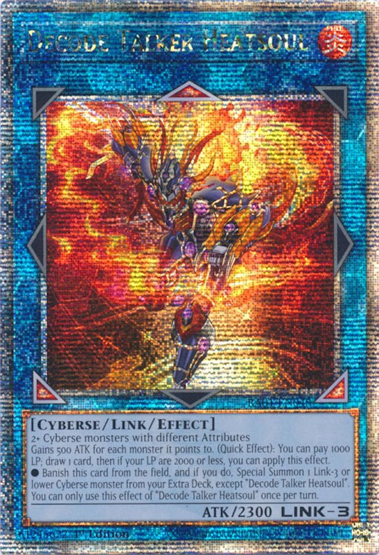 Decode Talker Heatsoul [RA01-EN048] Quarter Century Secret Rare | Exor Games New Glasgow