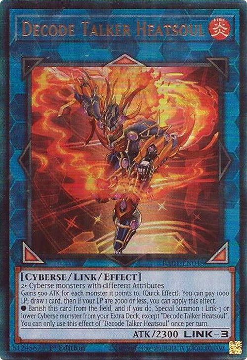 Decode Talker Heatsoul [RA01-EN048] Prismatic Ultimate Rare | Exor Games New Glasgow