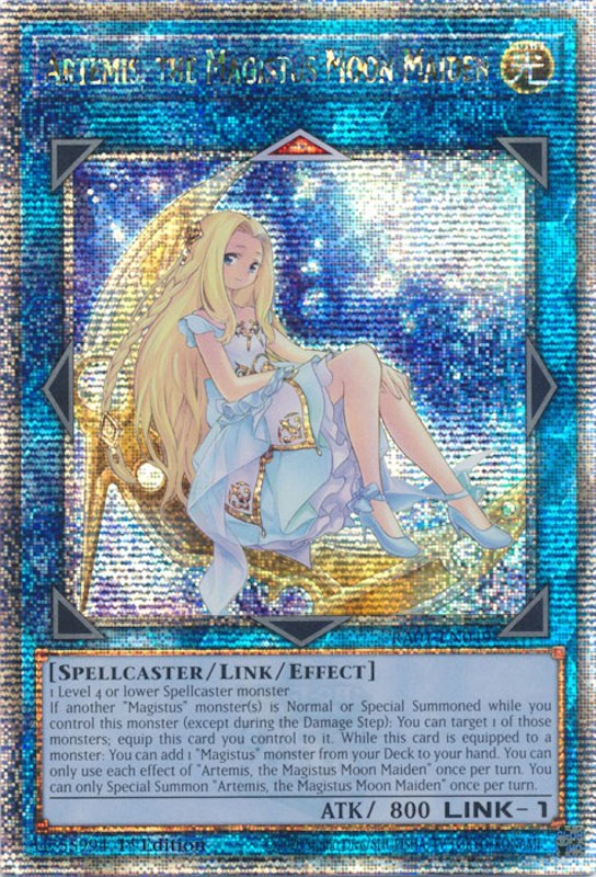 Artemis, the Magistus Moon Maiden [RA01-EN049] Quarter Century Secret Rare | Exor Games New Glasgow