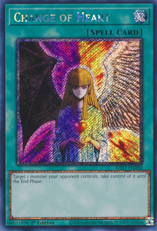 Change of Heart [RA01-EN050] Platinum Secret Rare | Exor Games New Glasgow