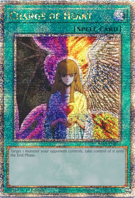 Change of Heart [RA01-EN050] Quarter Century Secret Rare | Exor Games New Glasgow