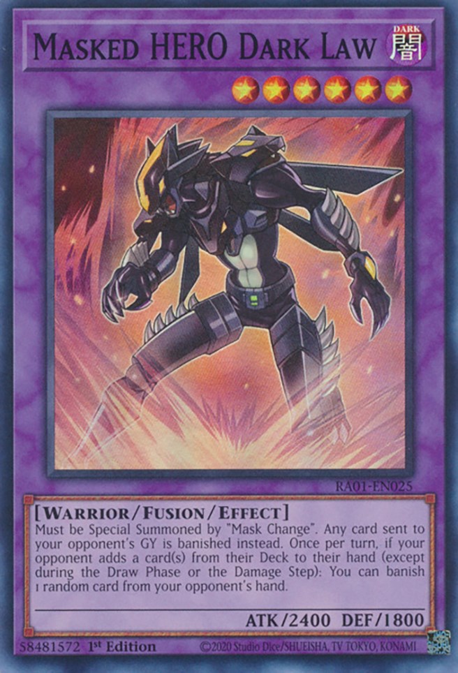 Masked HERO Dark Law [RA01-EN025] Super Rare | Exor Games New Glasgow