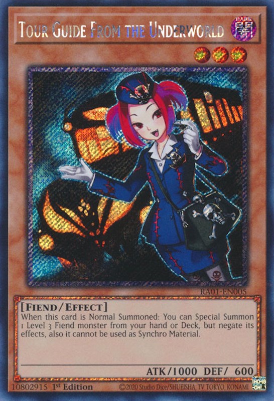 Tour Guide From the Underworld [RA01-EN005] Platinum Secret Rare | Exor Games New Glasgow