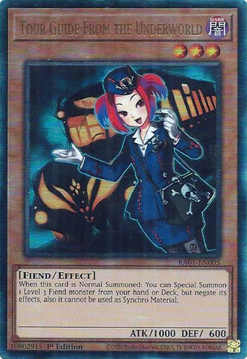 Tour Guide From the Underworld [RA01-EN005] Prismatic Ultimate Rare | Exor Games New Glasgow