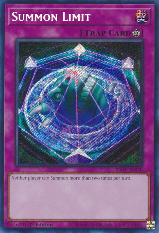 Summon Limit [RA01-EN070] Secret Rare | Exor Games New Glasgow