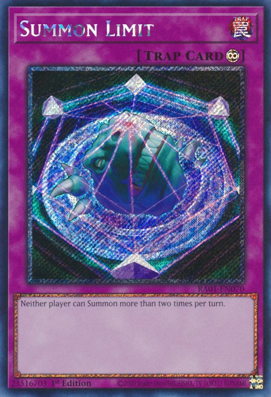 Summon Limit [RA01-EN070] Platinum Secret Rare | Exor Games New Glasgow