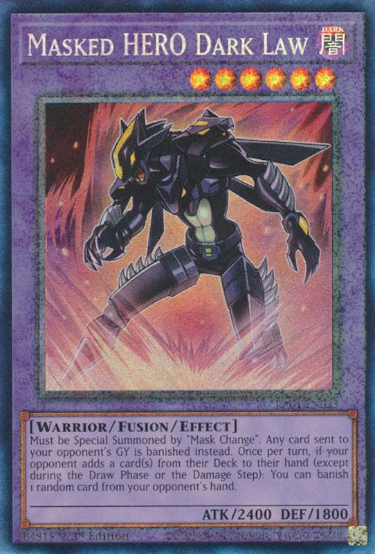 Masked HERO Dark Law [RA01-EN025] Prismatic Collector's Rare | Exor Games New Glasgow