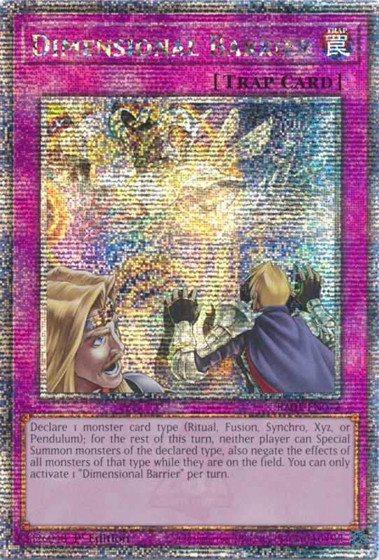 Dimensional Barrier [RA01-EN072] Quarter Century Secret Rare | Exor Games New Glasgow