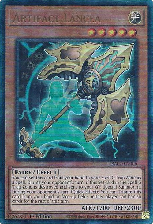 Artifact Lancea [RA01-EN006] Prismatic Ultimate Rare | Exor Games New Glasgow