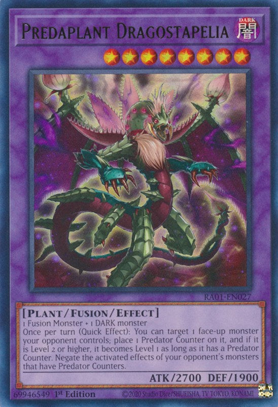 Predaplant Dragostapelia [RA01-EN027] Ultra Rare | Exor Games New Glasgow