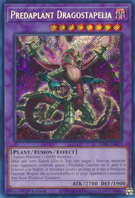 Predaplant Dragostapelia [RA01-EN027] Secret Rare | Exor Games New Glasgow