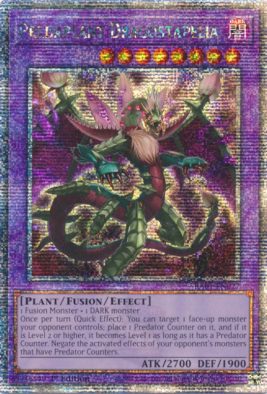 Predaplant Dragostapelia [RA01-EN027] Quarter Century Secret Rare | Exor Games New Glasgow