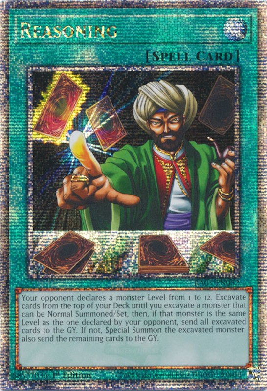 Reasoning [RA01-EN052] Quarter Century Secret Rare | Exor Games New Glasgow