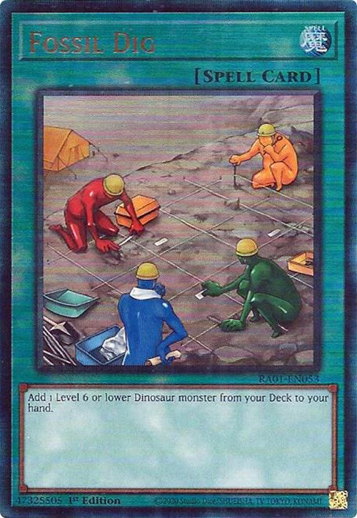 Fossil Dig [RA01-EN053] Prismatic Ultimate Rare | Exor Games New Glasgow