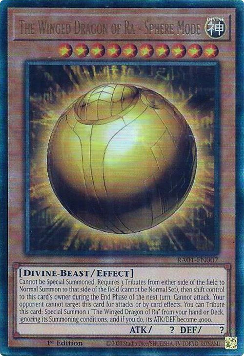 The Winged Dragon of Ra - Sphere Mode [RA01-EN007] Prismatic Ultimate Rare | Exor Games New Glasgow