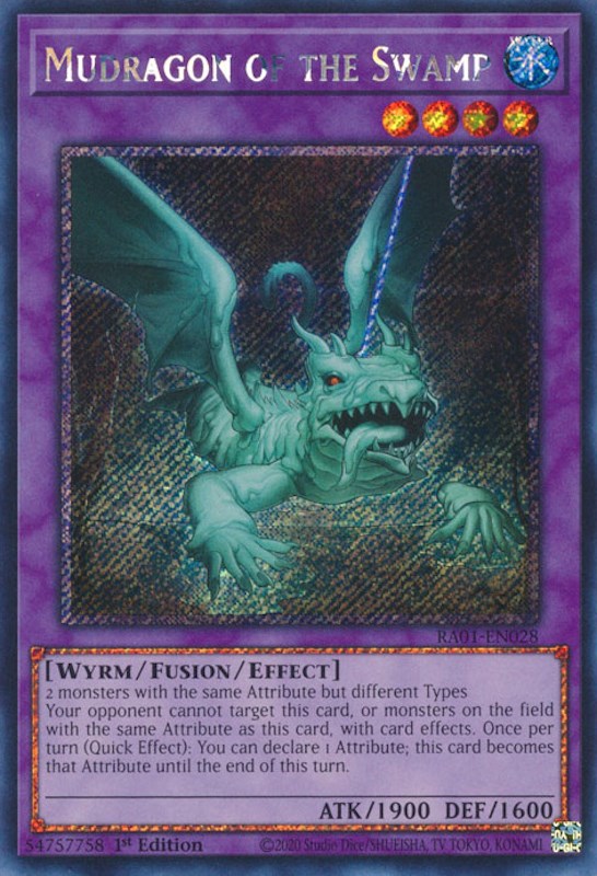 Mudragon of the Swamp [RA01-EN028] Platinum Secret Rare | Exor Games New Glasgow