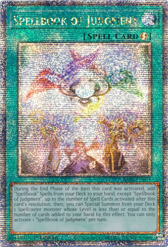 Spellbook of Judgment [RA01-EN054] Quarter Century Secret Rare | Exor Games New Glasgow