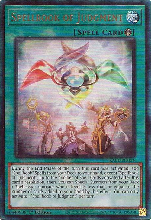 Spellbook of Judgment [RA01-EN054] Prismatic Ultimate Rare | Exor Games New Glasgow