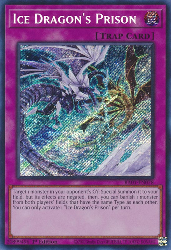 Ice Dragon's Prison [RA01-EN078] Secret Rare | Exor Games New Glasgow