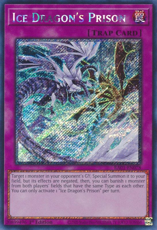 Ice Dragon's Prison [RA01-EN078] Platinum Secret Rare | Exor Games New Glasgow