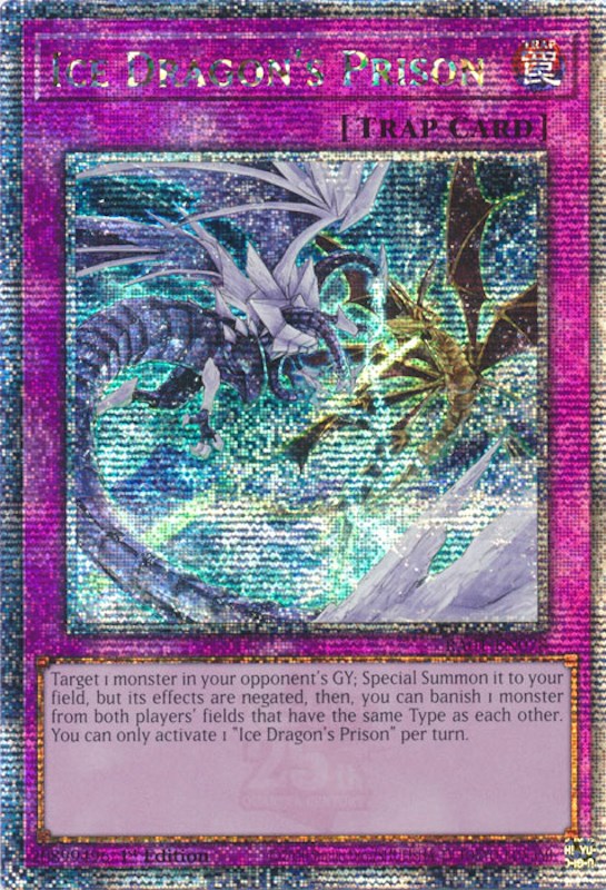 Ice Dragon's Prison [RA01-EN078] Quarter Century Secret Rare | Exor Games New Glasgow