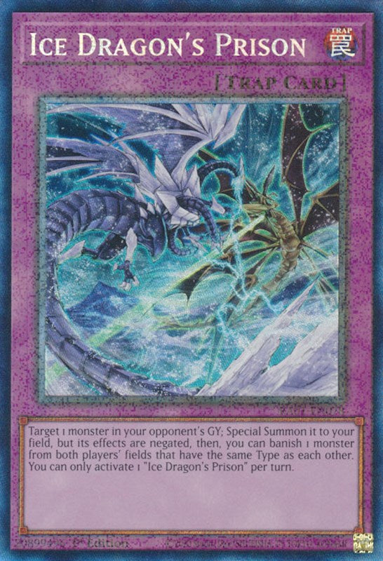 Ice Dragon's Prison [RA01-EN078] Prismatic Collector's Rare | Exor Games New Glasgow