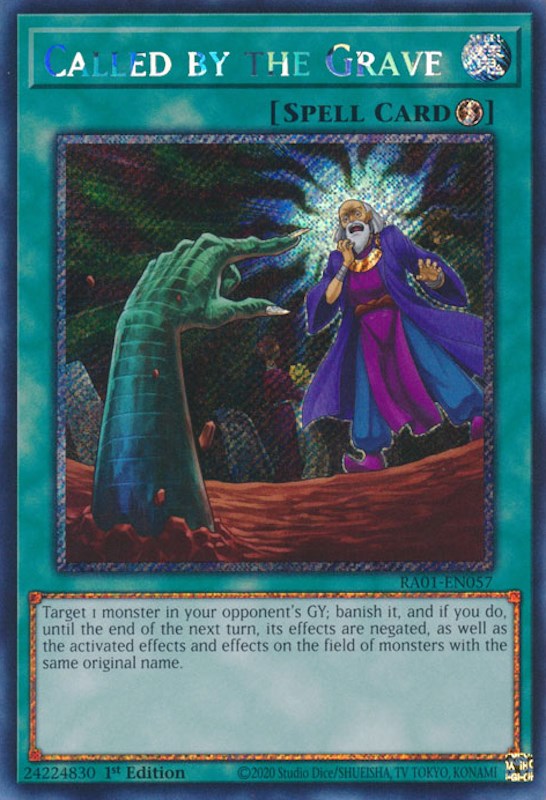 Called by the Grave [RA01-EN057] Platinum Secret Rare | Exor Games New Glasgow