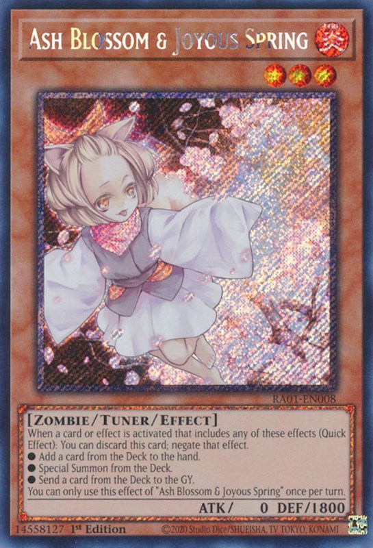 Ash Blossom & Joyous Spring [RA01-EN008] Platinum Secret Rare | Exor Games New Glasgow