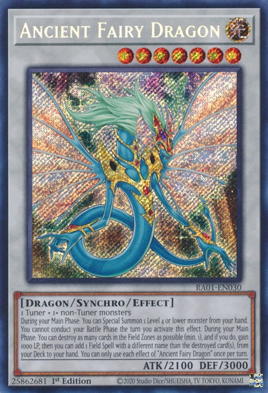 Ancient Fairy Dragon [RA01-EN030] Secret Rare | Exor Games New Glasgow