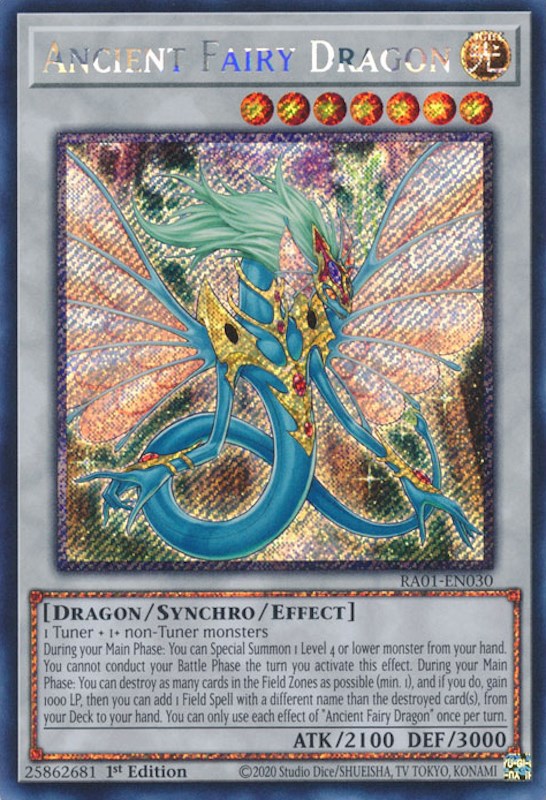 Ancient Fairy Dragon [RA01-EN030] Platinum Secret Rare | Exor Games New Glasgow