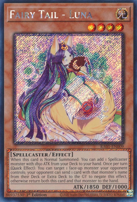 Fairy Tail - Luna [RA01-EN009] Platinum Secret Rare | Exor Games New Glasgow