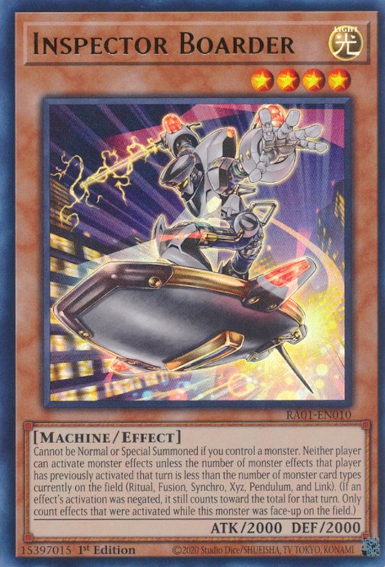 Inspector Boarder [RA01-EN010] Ultra Rare | Exor Games New Glasgow