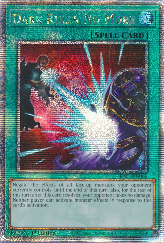 Dark Ruler No More [RA01-EN060] Quarter Century Secret Rare | Exor Games New Glasgow