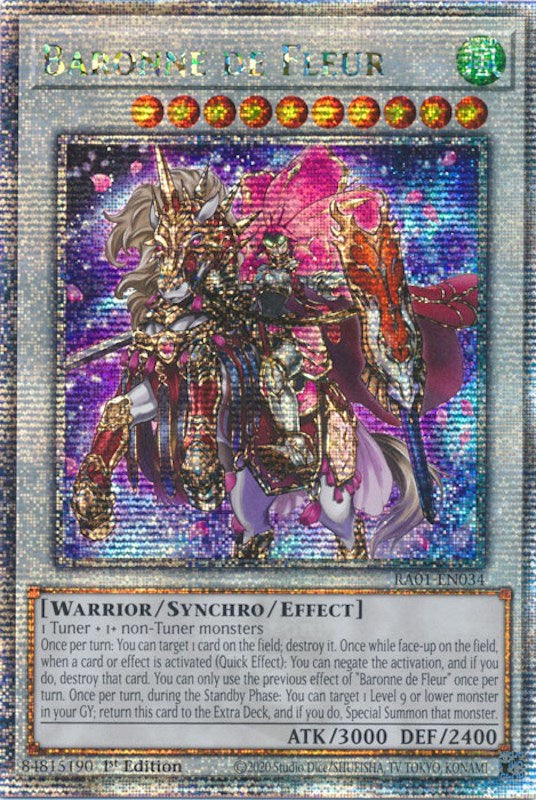 Baronne de Fleur [RA01-EN034] Quarter Century Secret Rare | Exor Games New Glasgow