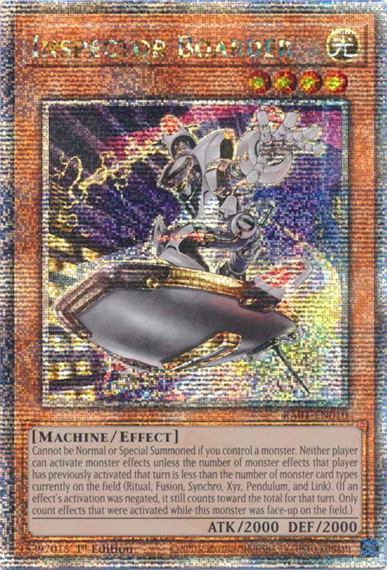 Inspector Boarder [RA01-EN010] Quarter Century Secret Rare | Exor Games New Glasgow