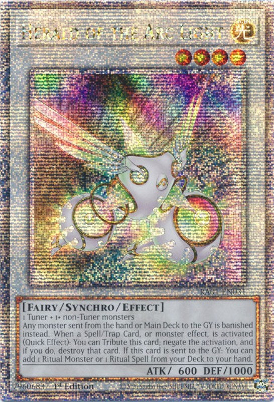 Herald of the Arc Light [RA01-EN031] Quarter Century Secret Rare | Exor Games New Glasgow