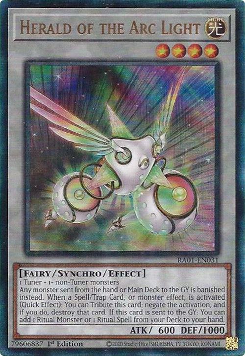 Herald of the Arc Light [RA01-EN031] Prismatic Ultimate Rare | Exor Games New Glasgow