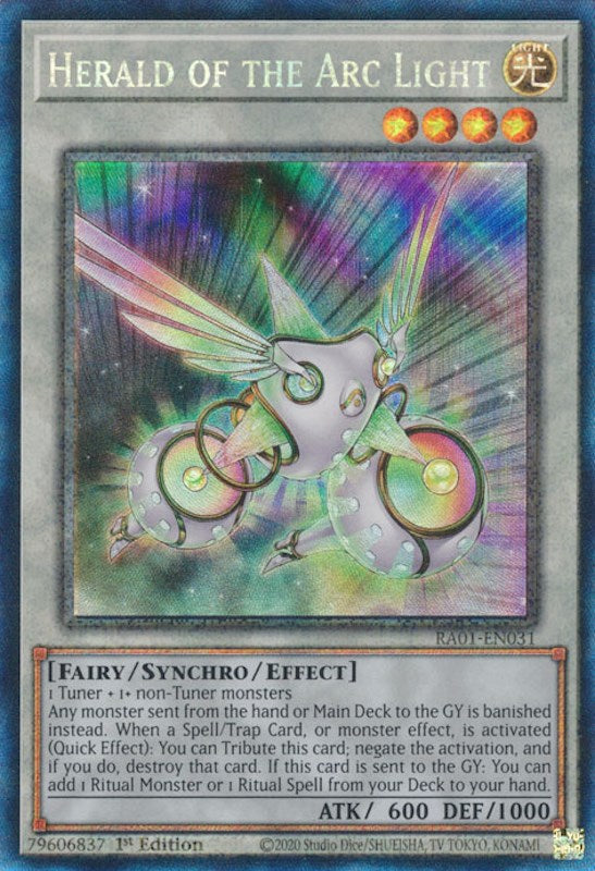 Herald of the Arc Light [RA01-EN031] Prismatic Collector's Rare | Exor Games New Glasgow