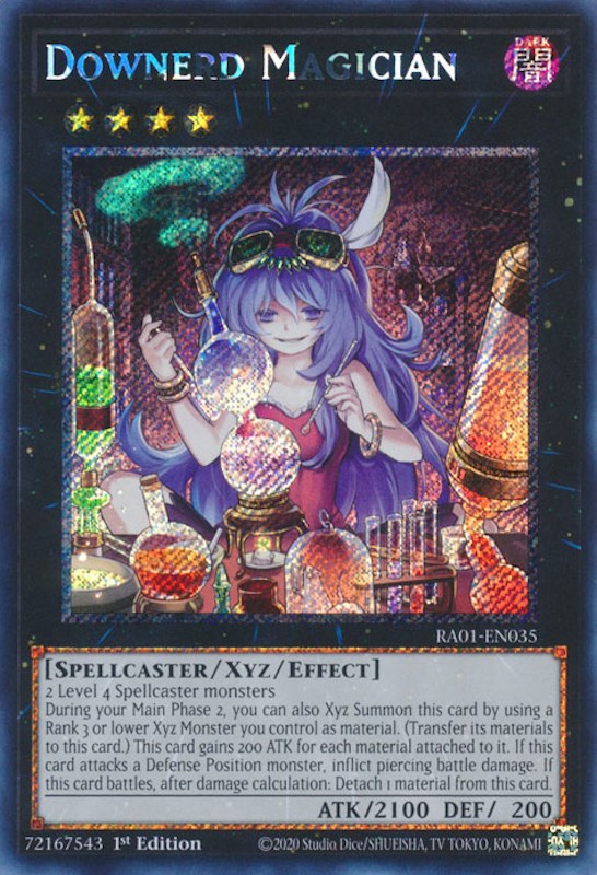 Downerd Magician [RA01-EN035] Platinum Secret Rare | Exor Games New Glasgow