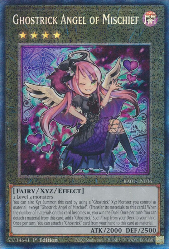 Ghostrick Angel of Mischief [RA01-EN036] Prismatic Collector's Rare | Exor Games New Glasgow