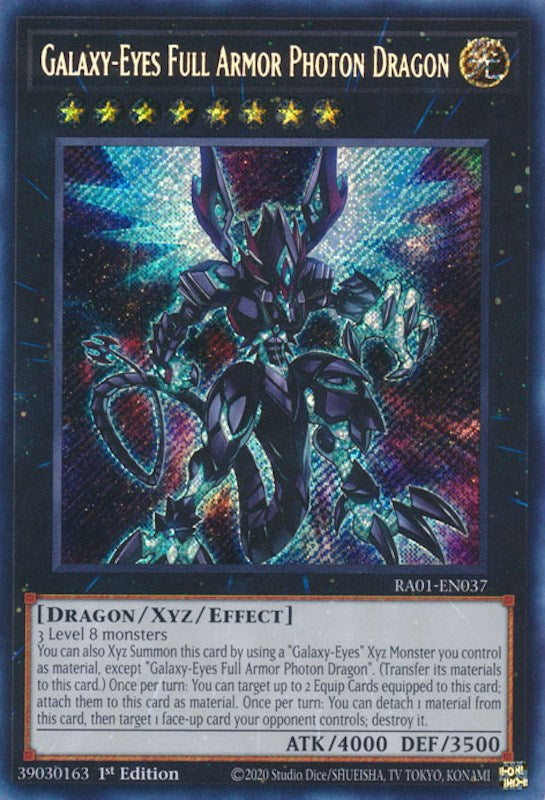 Galaxy-Eyes Full Armor Photon Dragon [RA01-EN037] Secret Rare | Exor Games New Glasgow