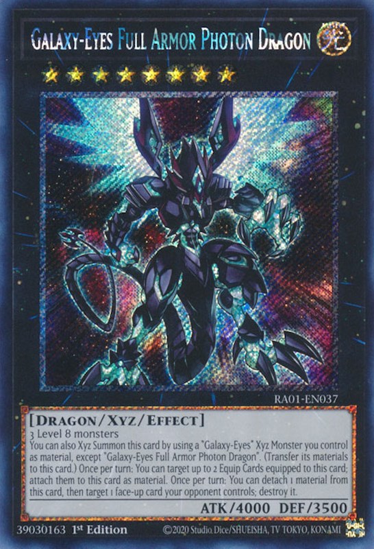 Galaxy-Eyes Full Armor Photon Dragon [RA01-EN037] Platinum Secret Rare | Exor Games New Glasgow