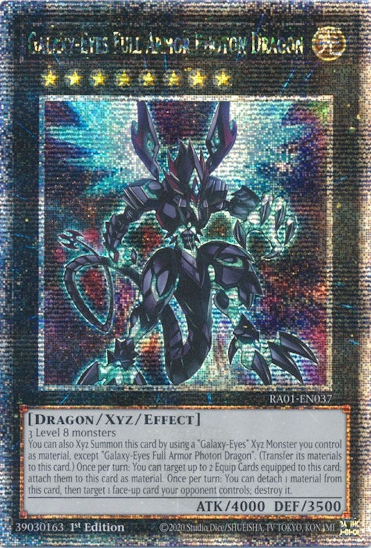 Galaxy-Eyes Full Armor Photon Dragon [RA01-EN037] Quarter Century Secret Rare | Exor Games New Glasgow