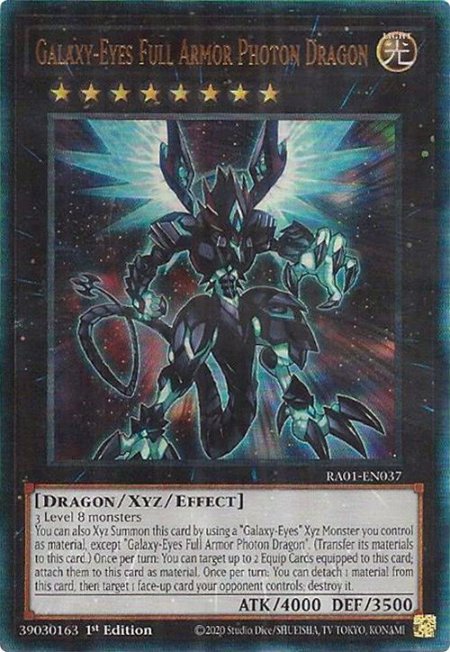 Galaxy-Eyes Full Armor Photon Dragon [RA01-EN037] Prismatic Ultimate Rare | Exor Games New Glasgow