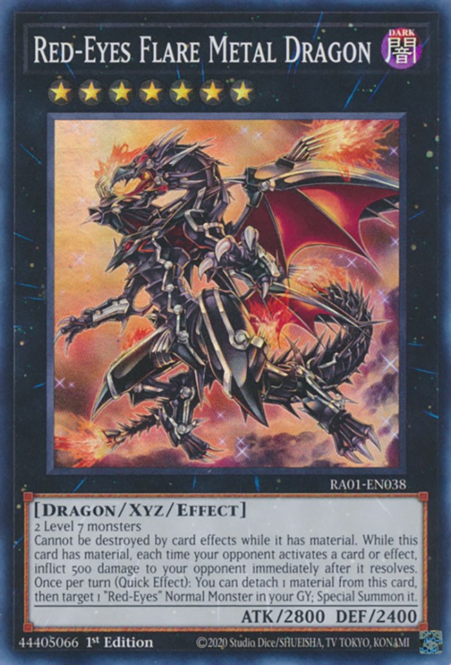 Red-Eyes Flare Metal Dragon [RA01-EN038] Super Rare | Exor Games New Glasgow