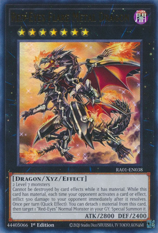 Red-Eyes Flare Metal Dragon [RA01-EN038] Ultra Rare | Exor Games New Glasgow