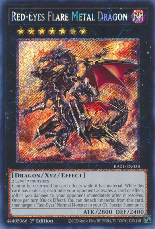 Red-Eyes Flare Metal Dragon [RA01-EN038] Platinum Secret Rare | Exor Games New Glasgow